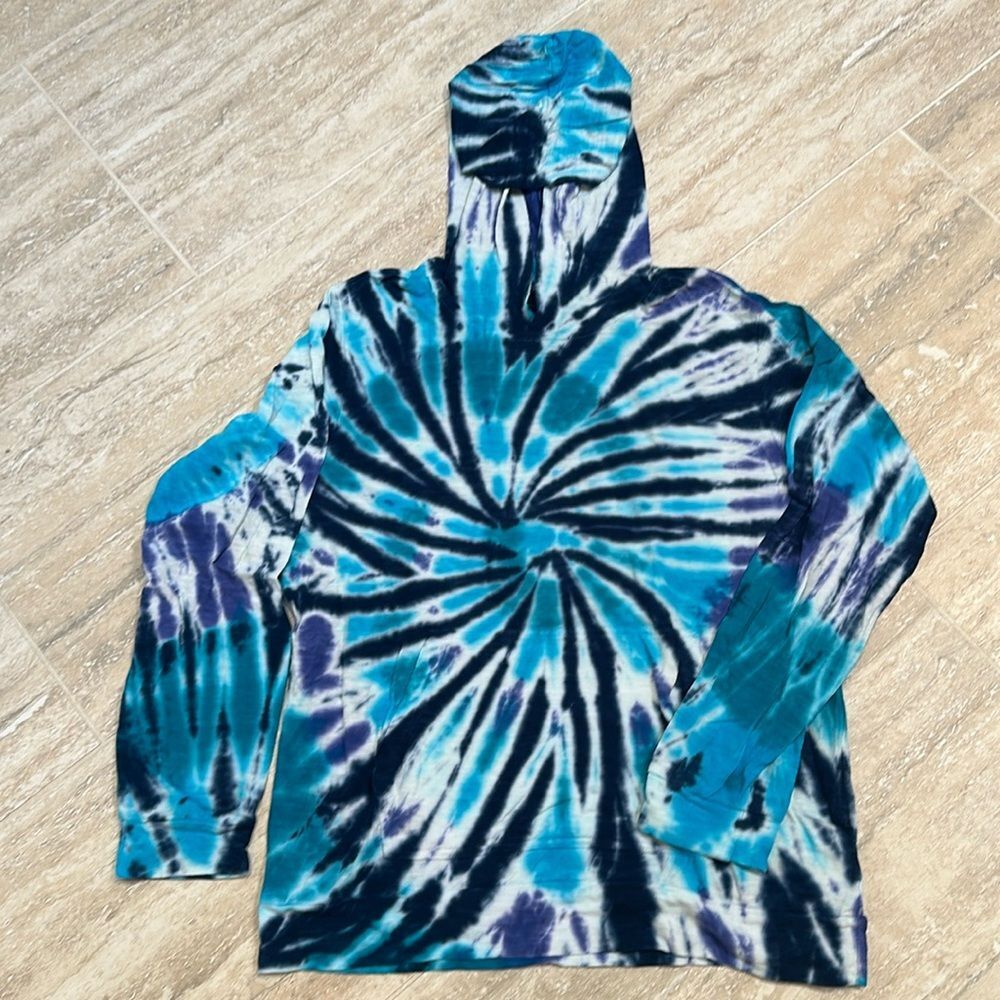 Hollywood the Jean People long sleeve cotton tie-dyed hoodie – 14/16